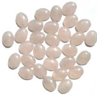 30 12x9mm Flat Oval Pale Rose Marble